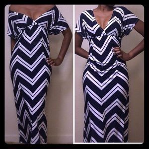 Chevron  V neck maxi sundress sizes small - xl